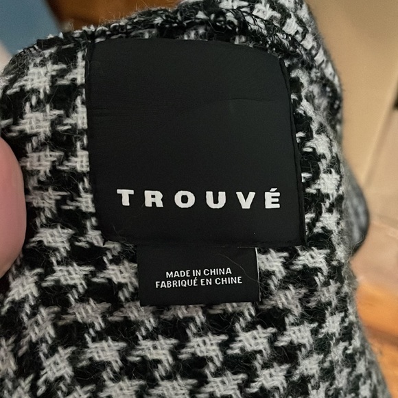 Nordstrom Trouvé trouve Reversible Hooded Cape nwot black combo winter one size - Picture 11 of 13